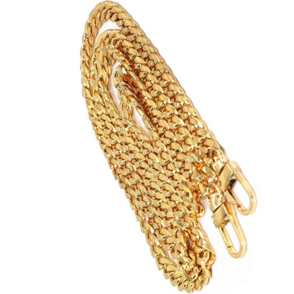 Gold Flat Chain crossbody Replacement Strap designer style upgrade - Picture 2 of 6